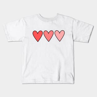 Cute VSCO pink ombre hearts Kids T-Shirt